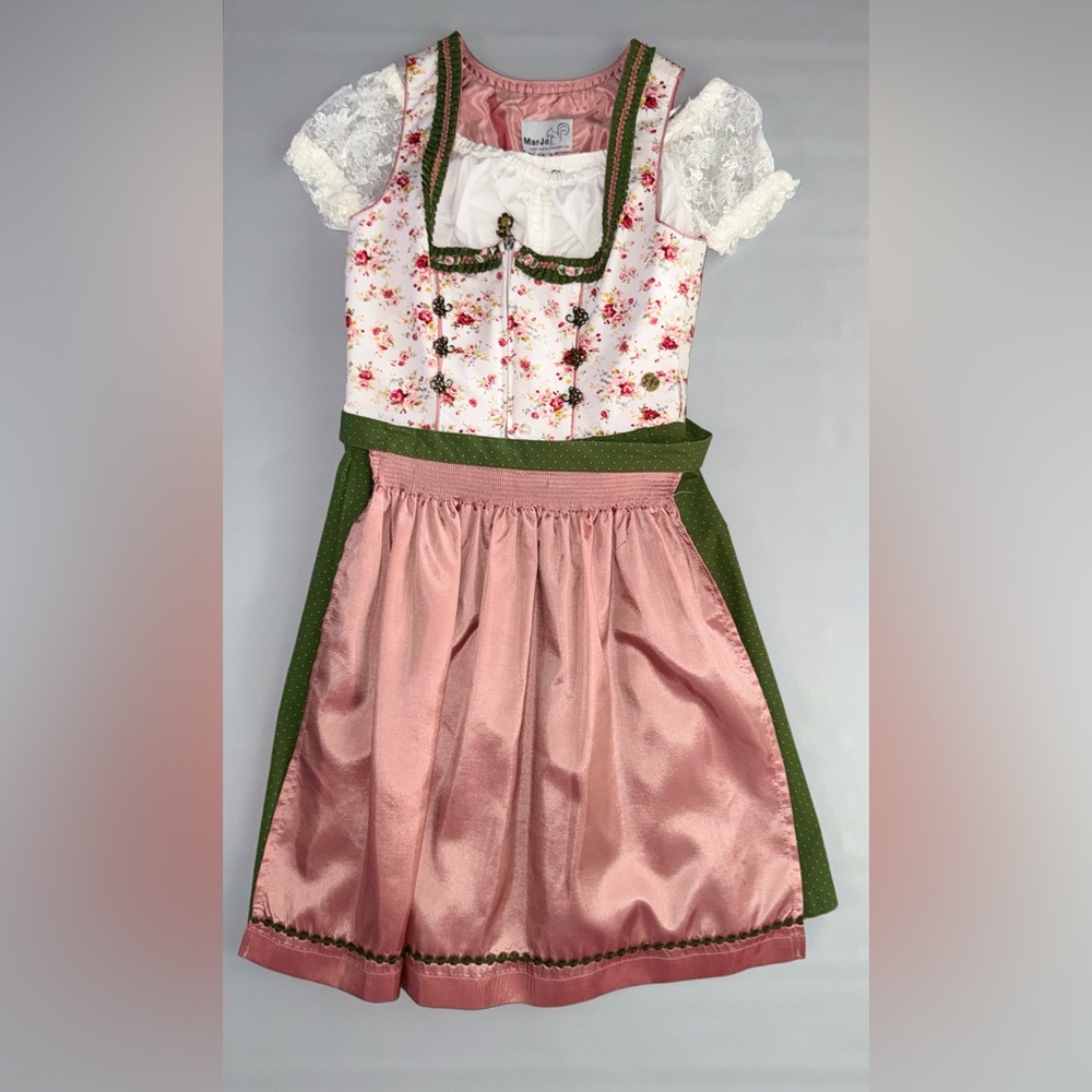 Floral Pink and Green Dirndl